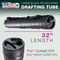 X-Large Poster Tube - Telescoping Adjustable 32" to 52" - Durable 7-1/4" Diameter Storage Tube - Art Poster Carrier Holder & Blueprint Storage Drafting Tube Travel & Protection